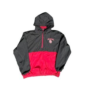 Oklahoma Sooners Hooded Half Zip Pull Over Jacket